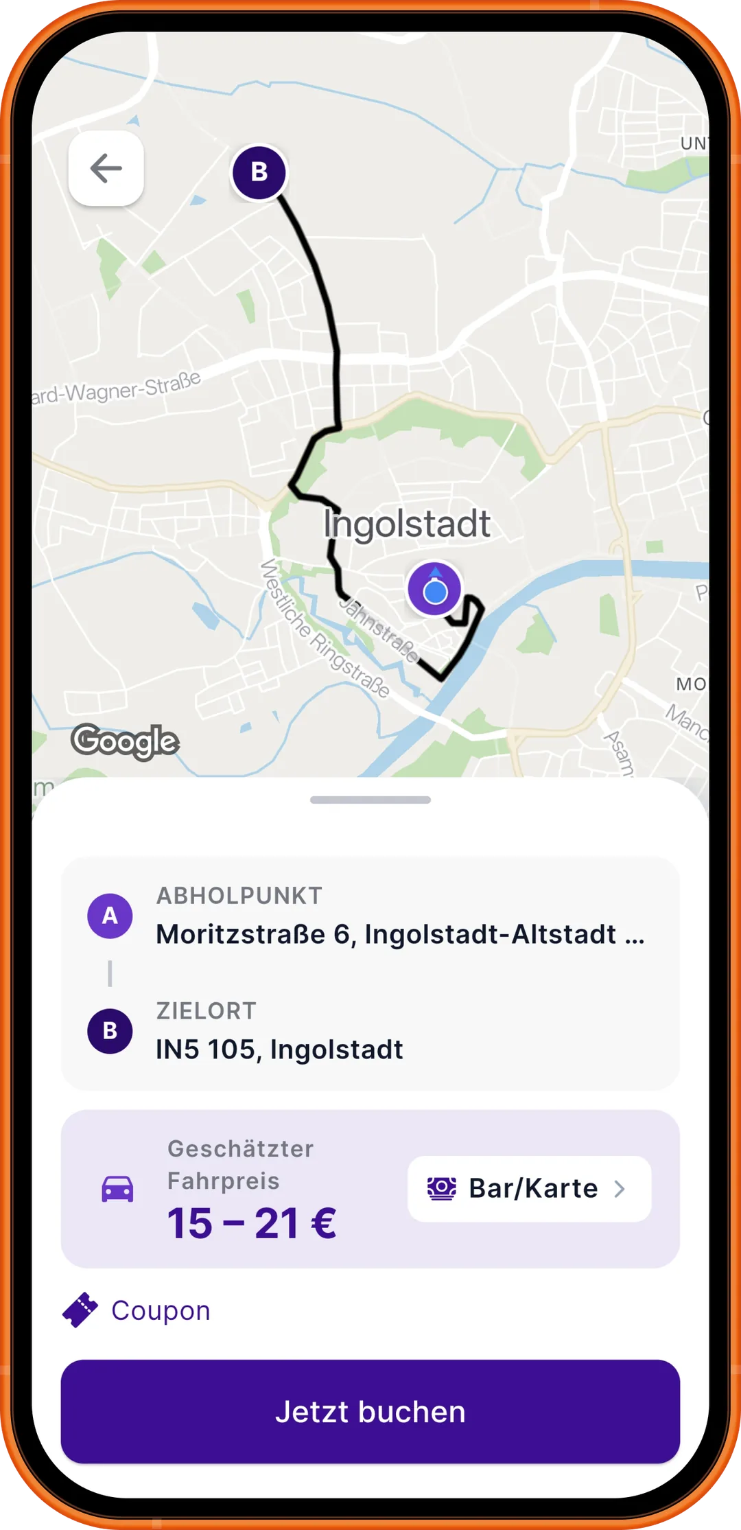 piccab App: Request your ride